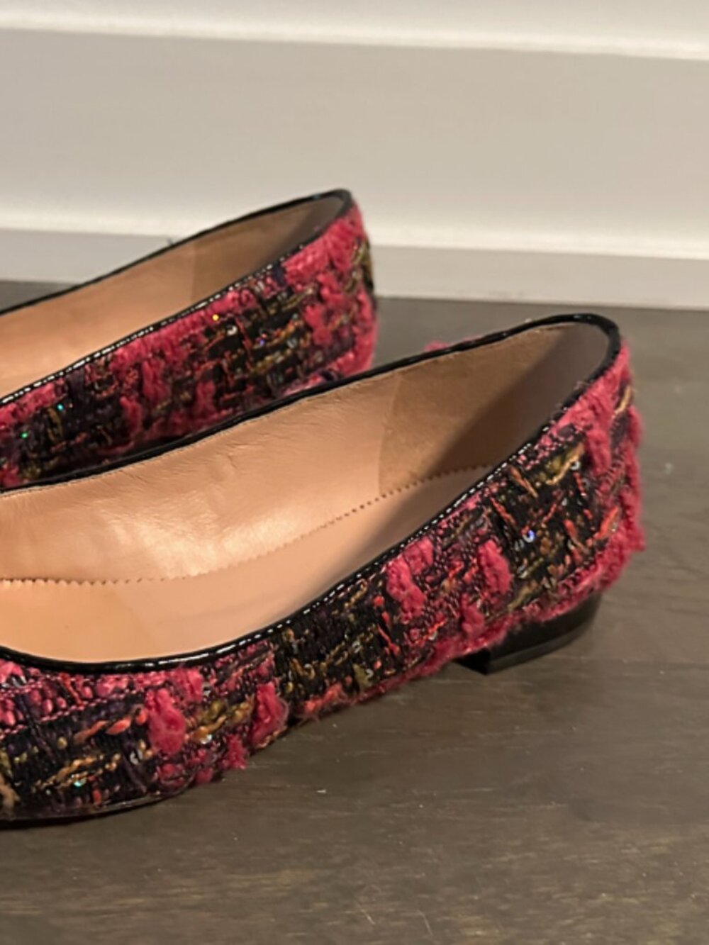 J. Crew pink tweed and sequin shoes, 8.5 - Picture 3 of 5